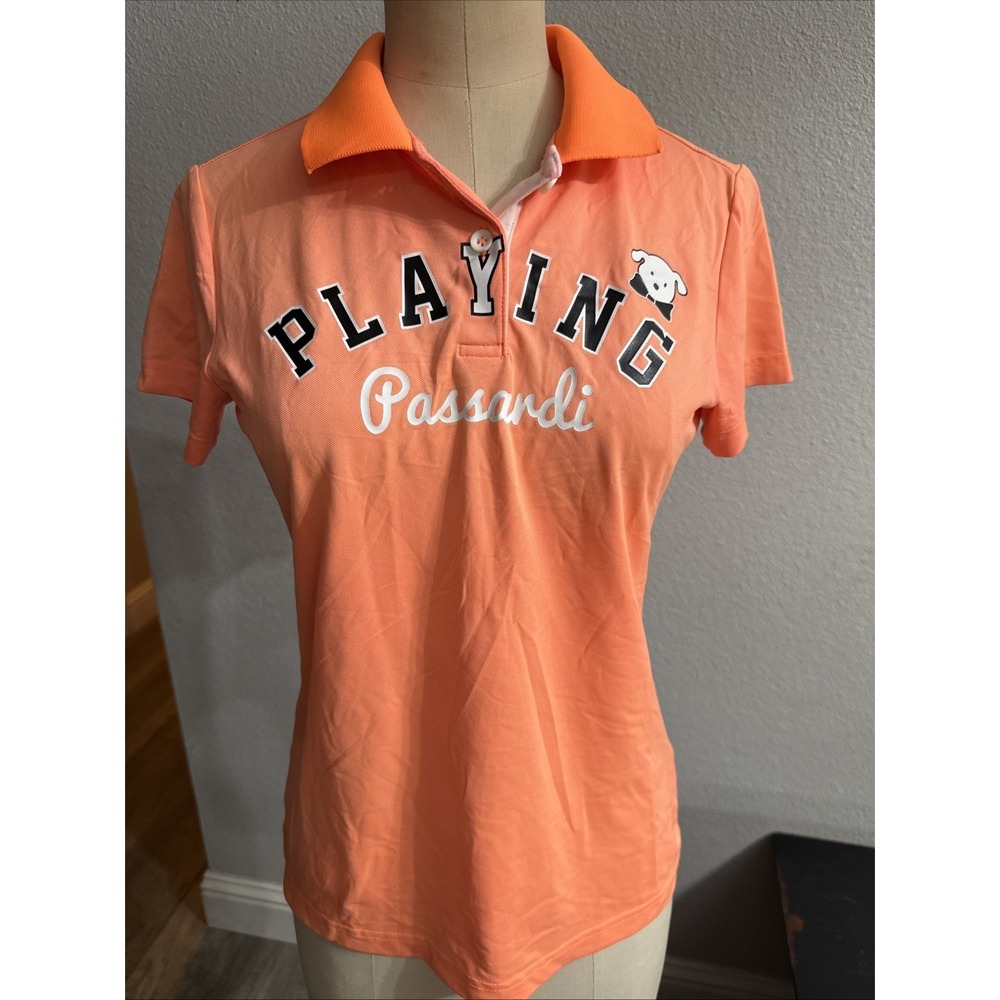 Passardi Golfwear Women's Activewear Top Size 90 Fits XS Preppy Sporty Golf Polo